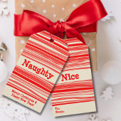 Naughty Nice Red Cream Peppermint Candy Geschenkanhänger