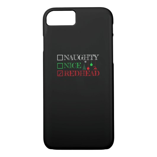 Naughty Nice Redhead Christmas Funny Holiday Case-Mate iPhone Hülle (Rückseite)