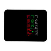 Naughty Nice Redhead Christmas Funny Holiday Magnet (Horizontal)
