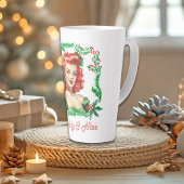 Naughty & Nice Retro Christmas Pinup Milchtasse