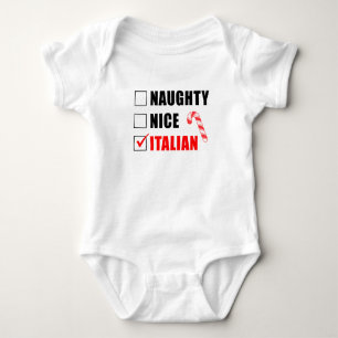 Naughty Nice Santa List Baby Bodysuit Strampler