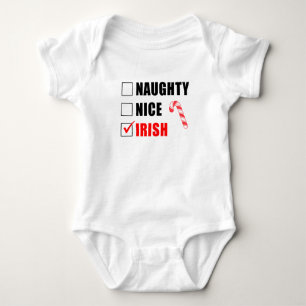 Naughty Nice Santa List Baby Bodysuit Strampler