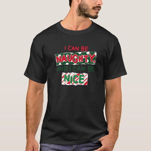 Naughty Nice Sia Christmas Lyrics Premium T-Shirt (Vorderseite)
