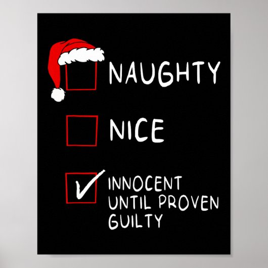 Naughty Nice unschuldig bis schuldig Weihnachten M Poster (Vorne)