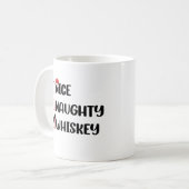 Naughty Nice Whiskey Weihnachtsliste Kaffeetasse