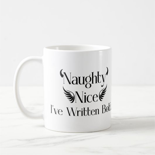 Naughty & Nice Writer Kaffeetasse (Links)