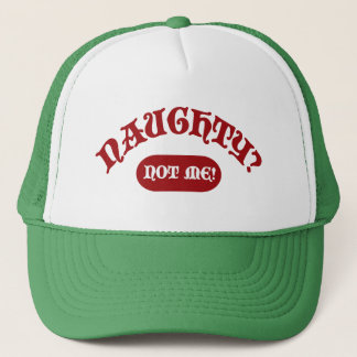 Naughty Not Me Funny Holiday Weihnachten Truckerkappe
