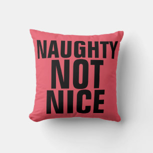 NAUGHTY NOT NICE CHRISTMAS PILLOWS KISSEN