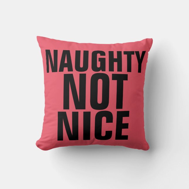 NAUGHTY NOT NICE CHRISTMAS PILLOWS KISSEN (Vorderseite)