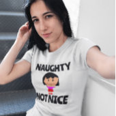 NAUGHTY NOT NICE LADIES Ehefrau T - Shirt