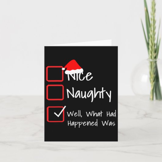 Naughty - Nun, was passiert war, war... Ugly Karte (Vorderseite)