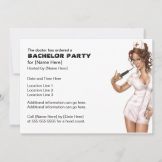 Naughty Nurse Bachelor Party lädt ein Einladung