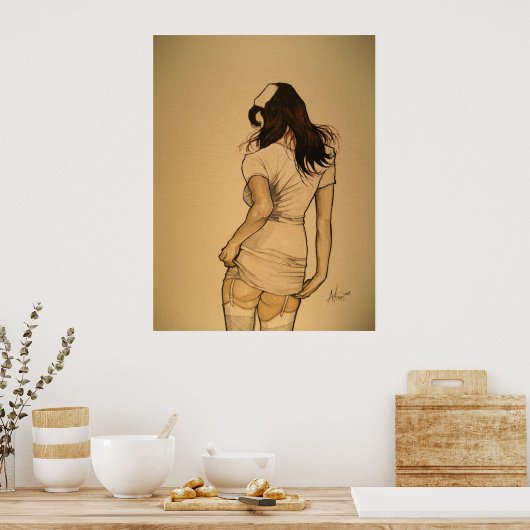 Naughty Nurse Poster (Küche)