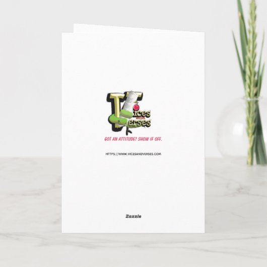 Naughty Nutcracker Personalisiert Feiertagskarte (Rückseite)