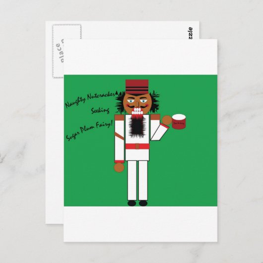 Naughty Nutcracker Postkarte (Vorne/Hinten)
