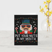 Naughty Nutcracker Put Your Nuts In My Mouth Chris Karte (Gelbe Blume)