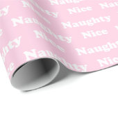 Naughty oder hübsch pink weiß, modern und lustig n geschenkpapier (Rolleneckpunkt)