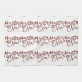 ** NAUGHTY ODER NIC** CHRISTMAS KÜCHENSPARKLE HANDTUCH (Horizontal)