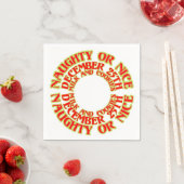 Naughty oder Nice 25. Dezember Milch und Cookies R Serviette (Beispiel)
