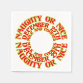 Naughty oder Nice 25. Dezember Milch und Cookies R Serviette (Vorderseite)