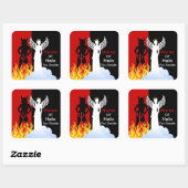 Naughty oder Nice Angel Devil Stickers (Blatt)