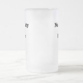 Naughty oder Nice Black lustig Mattglas Bierglas (Mittel)