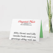 Naughty oder Nice Cat Card Feiertagskarte (Rückseite)