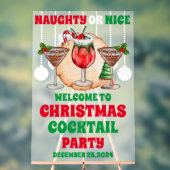 Naughty oder Nice Christmas Cocktail Party Mattier Acrylschild (Neutral)