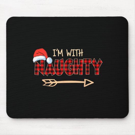 Naughty oder Nice Christmas Couple bin ich mit Nau Mousepad (Vorne)
