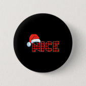 Naughty oder Nice Christmas Couple Buffalo Rot Kar Button (Vorderseite)