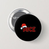 Naughty oder Nice Christmas Couple Buffalo Rot Kar Button (Vorne & Hinten)