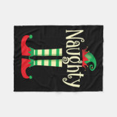 Naughty oder Nice Christmas Couple das schändliche Fleecedecke (Vorderseite (Horizontal))