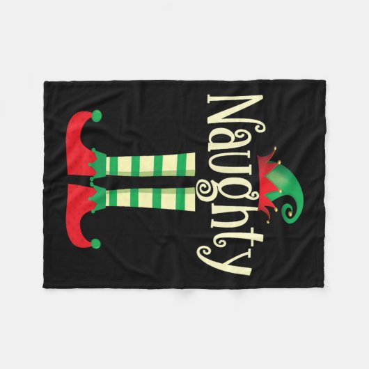 Naughty oder Nice Christmas Couple das schändliche Fleecedecke (Vorderseite (Horizontal))