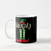 Naughty oder Nice Christmas Couple das schändliche Kaffeetasse (Links)