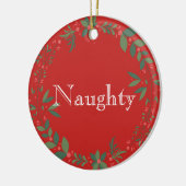 Naughty oder Nice Christmas Keramik Ornament (Links)