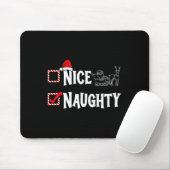 Naughty oder Nice Christmas List Couple Naughty Mousepad (Mit Mouse)