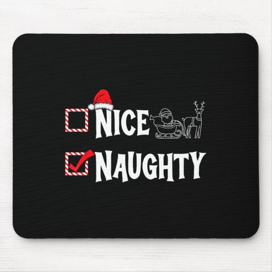 Naughty oder Nice Christmas List Couple Naughty Mousepad (Vorne)