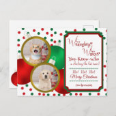 Naughty oder Nice Christmas Notecard Feiertagspostkarte (Vorne/Hinten)
