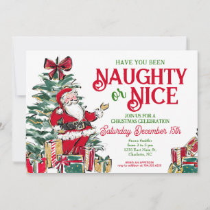 Naughty oder Nice Christmas Party laden Einladung