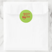 Naughty oder Nice Christmas Runder Aufkleber (Tasche)