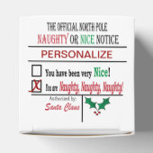 Naughty oder Nice Christmas Santa Geschenkschachtel (Oben)