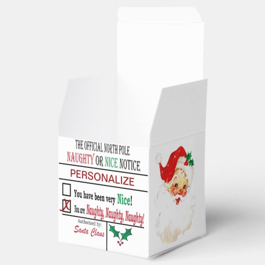 Naughty oder Nice Christmas Santa Geschenkschachtel (Geöffnet)