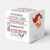 Naughty oder Nice Christmas Santa Geschenkschachtel (Rückseite)