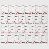 Naughty oder Nice Christmas Spaß Geschenkpapier (Flach)