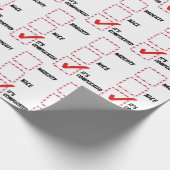 Naughty oder Nice Christmas Spaß Geschenkpapier (Ecke)