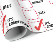 Naughty oder Nice Christmas Spaß Geschenkpapier (Rolleneckpunkt)