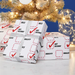 Naughty oder Nice Christmas Spaß Geschenkpapier