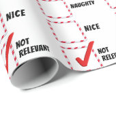 Naughty oder Nice Christmas Spaß Geschenkpapier (Rolleneckpunkt)