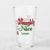 Naughty oder Nice Custom Text Edition Glas (Rückseite)