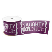 Naughty oder Nice Customizing Farben Weihnachtsban Satinband (Spule)